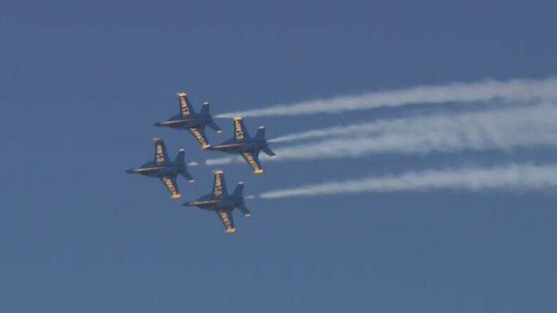Blue Angels roar back over San Francisco after weather conditions threaten Fleet Week show — CBS Bay Area (KPIX), Larkspur Arts news