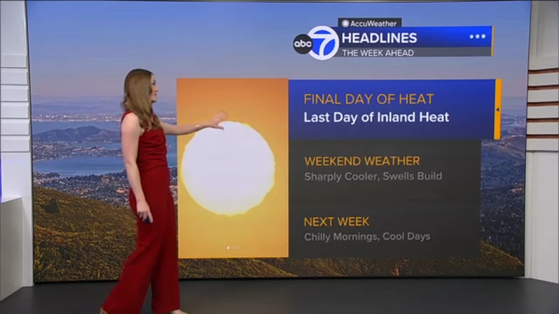 AccuWeather Forecast: Heat Advisory expires tonight; temps cool down into weekend
       — ABC 7 Bay Area, Larkspur Community news