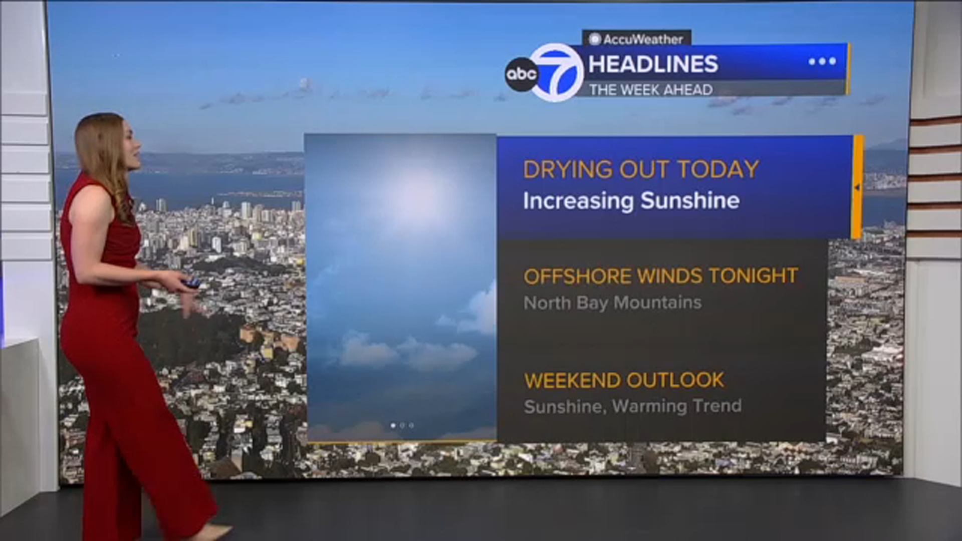 AccuWeather Forecast: Clear skies overnight, warmup this weekend
— ABC 7 Bay Area