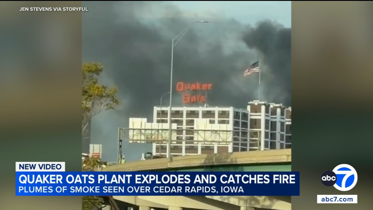 Explosion and fire erupt at Quaker Oats plant in Cedar Rapids, Iowa; no injuries
— ABC 7 Bay Area, Larkspur Business news