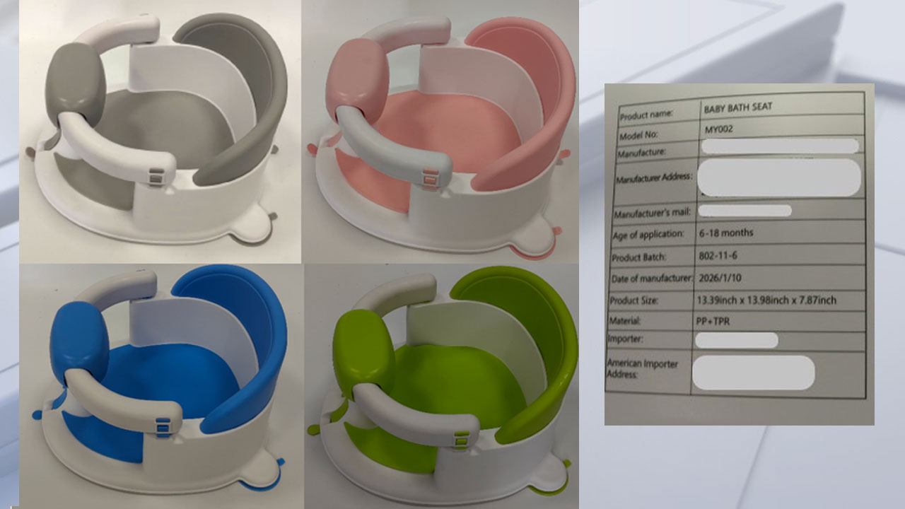 Baby bath seats sold on Amazon under recall for risk of serious injury, drowning — KTVU FOX 2 Bay Area, Larkspur Government news